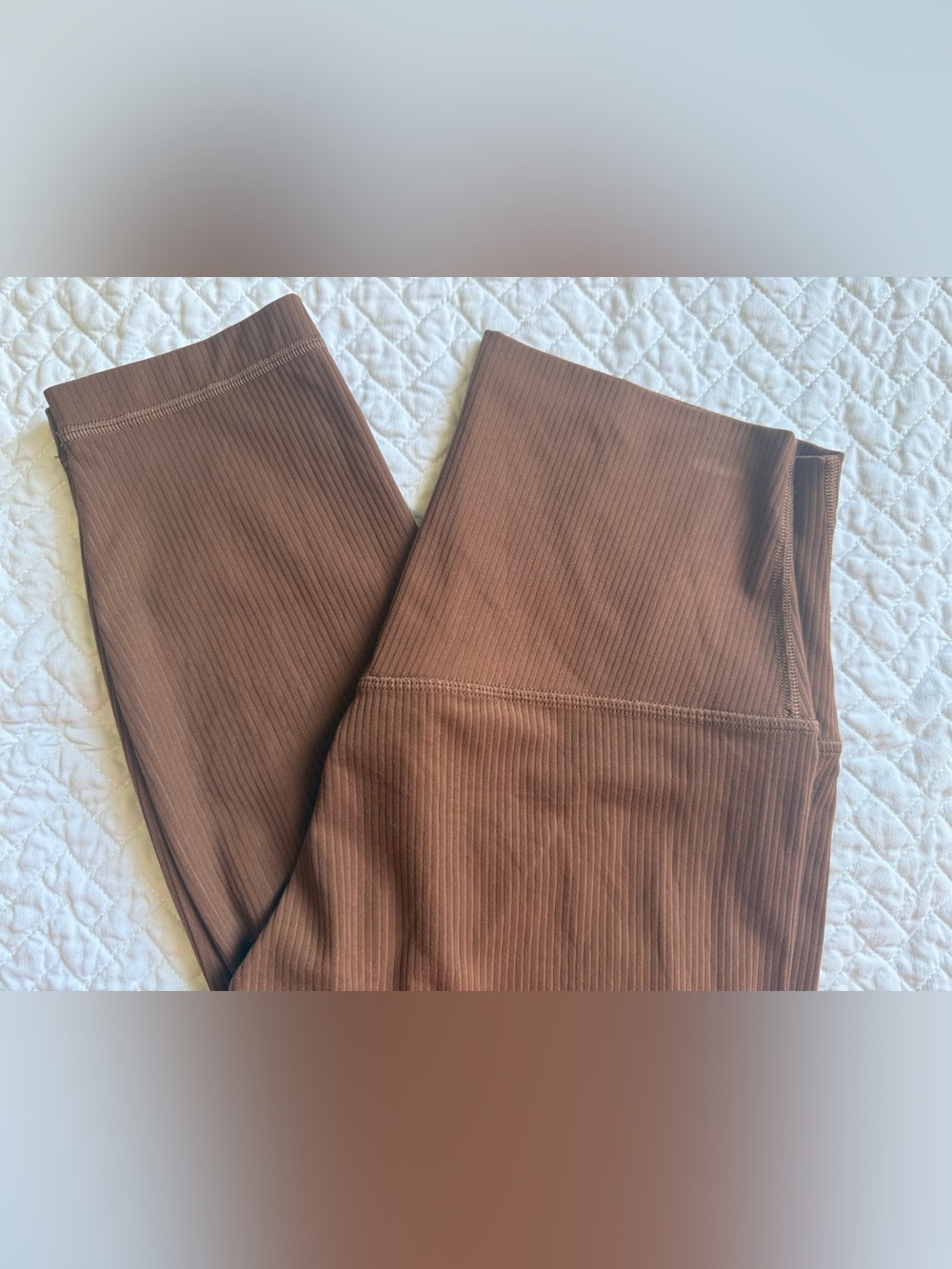 Lululemon: Ribbed High-Waist Leggings - Chestnut Brown - Picture 7 of 10